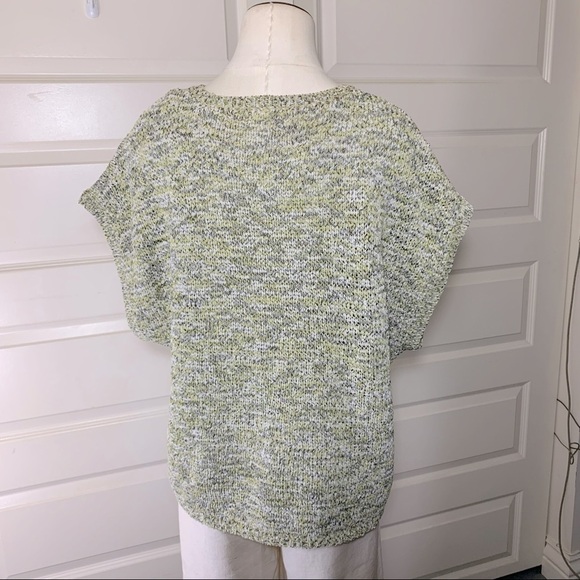 H & M knit stretchy comfy neutral tones oversized top short sleeves size medium - Picture 6 of 9